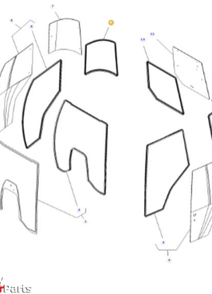 Massey Ferguson Sealing Profile - H481810040310 | OEM | Massey Ferguson parts | Cab Glass & Glazing Tools-Massey Ferguson-Cab Glass & Glazing Tools,Cabin & Body Panels,Farming Parts,Side,Tractor Parts