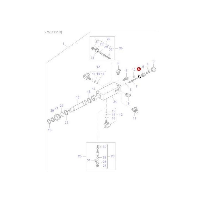 Sealing Washer Hi-Speed Valve - VKH3635 - Massey Tractor Parts