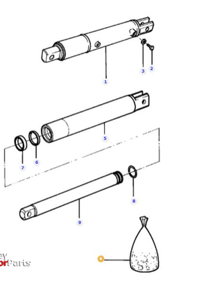 Massey Ferguson Seals Kit - 1607006M91-Massey Ferguson-Farming Parts,Hydraulic Cylinders,Hydraulics,Tractor Parts