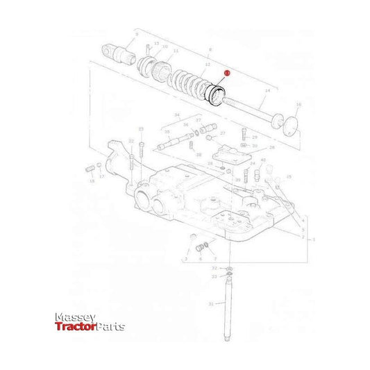 Massey Ferguson Seat Draft Control - 886351M2 | OEM | Massey Ferguson parts | Axles & Power Transmission-Massey Ferguson-Draft Control Components,Farming Parts,Hydraulics,Tractor Hydraulic,Tractor Parts