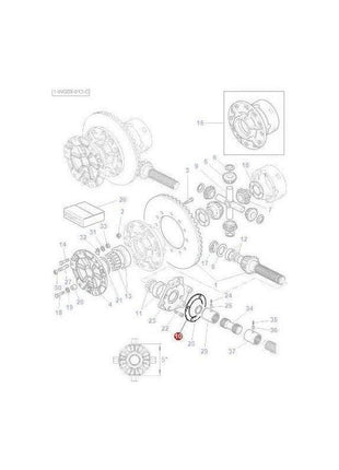 Massey Ferguson Shim Differential - 3383122M3 | OEM | Massey Ferguson parts | Axles & Power Transmission-Massey Ferguson-Axles & Power Train,Farming Parts,Rear Axle,Rear Differential Parts,Tractor Parts