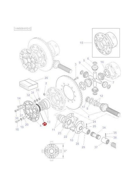 Massey Ferguson - Shim Differential - 3796043M1 - Massey Tractor Parts