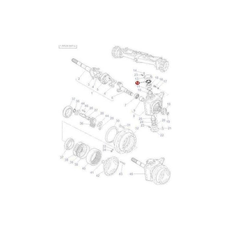 Massey Ferguson Shim Swivel Cap - 342872 | OEM | Massey Ferguson parts | Axles & Power Transmission-Massey Ferguson-2WD Parts,Axle Spindles & Components,Axles & Power Train,Farming Parts,Front Axle & Steering,Tractor Parts