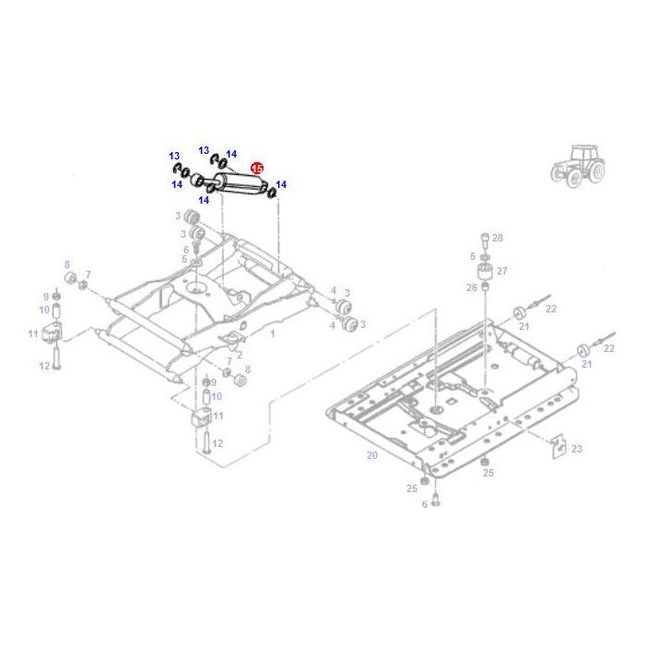Shock Absorber - F312500030100 - Massey Tractor Parts