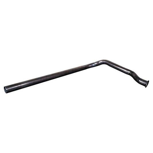 A Sparex Silencer Pipe Assembly - Downswept Pipe (S.42513) in black metal, measuring Ø 39mm, features an exhaust pipe with a bend near one end.