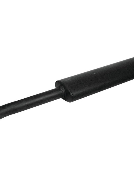A black Silencer - Vertical (S.42408) from Sparex, featuring a long, curved tailpipe and coated in heat-resistant paint.