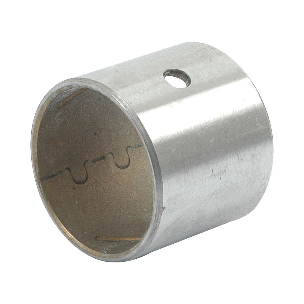 A Sparex Small End Bush - ID: 35.95mm (Sparex Part No. S.42927) is a cylindrical metal bearing with a hole near one end, hollow and open on one side, commonly used in Massey Ferguson engine models.