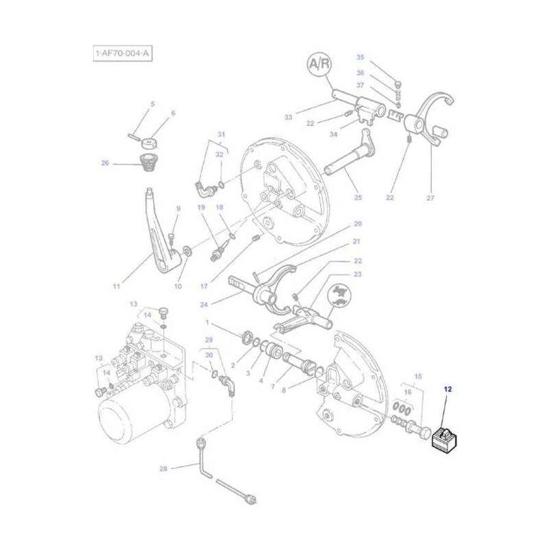 Massey Ferguson Solenoid - 3619763M1 | OEM | Massey Ferguson parts | Axles & Power Transmission-Massey Ferguson-Engine Electrics and Instruments,Farming Parts,Lighting & Electrical Accessories,Solenoid,Starter Motors & Components,Tractor Parts