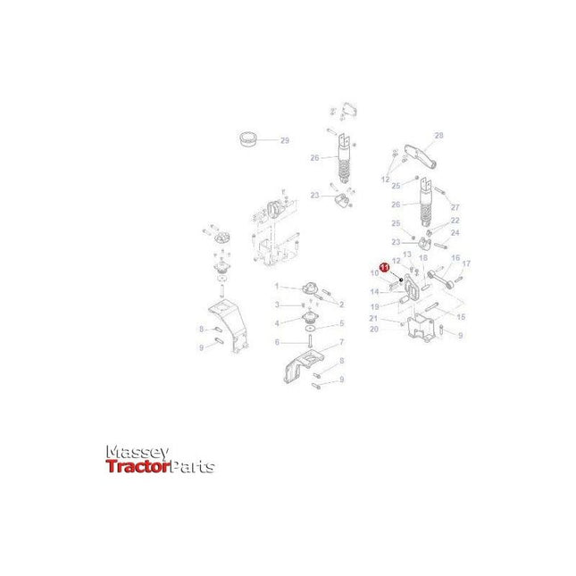 Spacer Suspension - 4354816M1 | OEM |  parts | Cab Interior-Massey Ferguson-Cab Mounts,Cabin & Body Panels,Farming Parts,Tractor Body,Tractor Parts