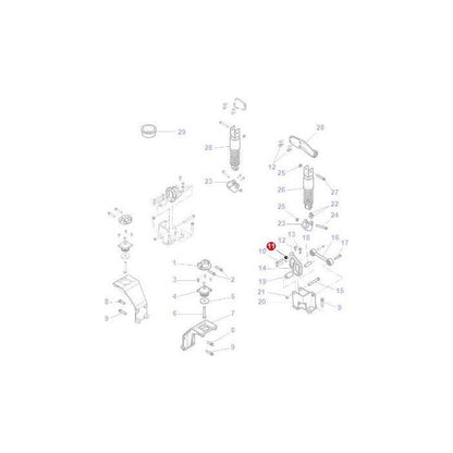 Spacer Suspension - 4354816M1 - Massey Tractor Parts