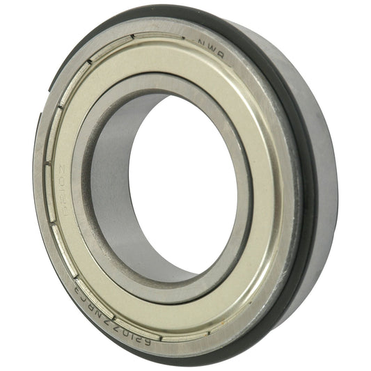 A Sparex Deep Groove Ball Bearing (6210ZZNRC3) - S.40785, showcasing a metallic sheen and precise grooves, is positioned against a plain white background. This Sparex bearing ensures optimal performance and durability.
