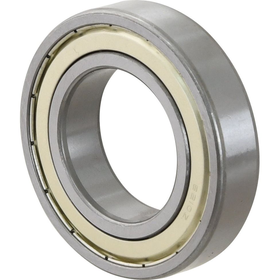 Close-up of a Sparex Deep Groove Ball Bearing (6210ZZ) - S.18076 with an inner and outer ring, separated by a row of steel balls inside a deep groove track.