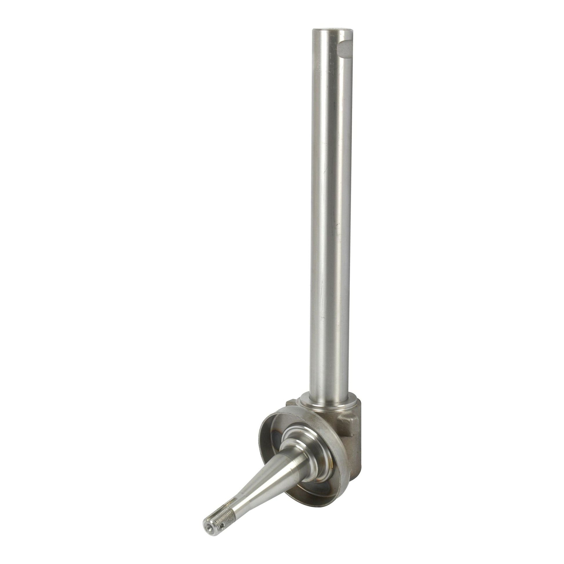 A metal industrial tool with a long cylindrical shaft and a smaller tapered end attached to a circular base, similar to the high-quality Spindle RH components (Sparex Part No. S.16001) produced by Sparex and used in Massey Ferguson and Landini machinery.