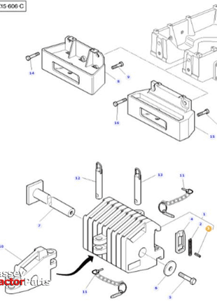 Massey Ferguson Spirol Roll Pin - 339080X1 | OEM-Massey Ferguson-Farming Parts,Hydraulic Lift Components,Hydraulics,Tractor Hydraulic,Tractor Parts