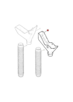 Massey Ferguson Spout - 876887M2 | OEM | Massey Ferguson parts | Drill Tubes-Massey Ferguson-Drill Tubes,Farming Parts,Machinery,Machinery Parts,Seed Drill,Tillage,Tractor Parts