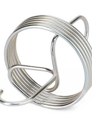 A metal puzzle with interlocking wire loops and coils, evoking the intricate design of the Massey Ferguson - Spring Release Bearing - 3700450M1 from AGCO.