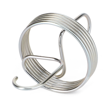 A metal puzzle with interlocking wire loops and coils, evoking the intricate design of the Massey Ferguson - Spring Release Bearing - 3700450M1 from AGCO.