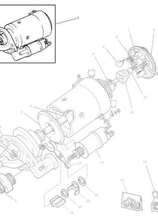 Starter Motor - 3763362M94 - Massey Tractor Parts