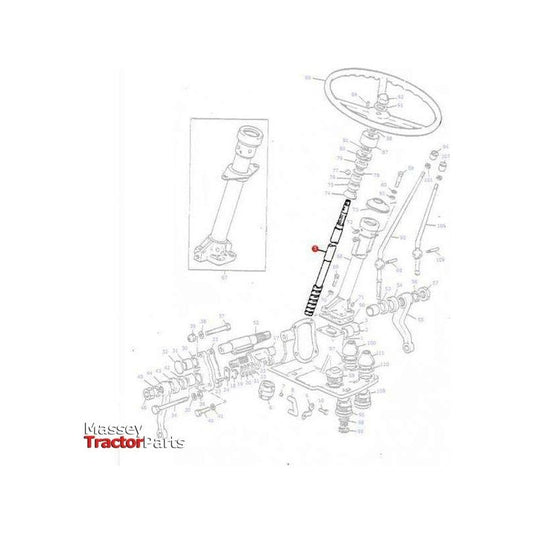 Massey Ferguson Steering Column - 1867192M91 | OEM | Massey Ferguson parts | Steering Boxes-Massey Ferguson-2WD Parts,Axles & Power Train,Farming Parts,Front Axle & Steering,Steering Boxes,Steering Columns & Components,Tractor Parts