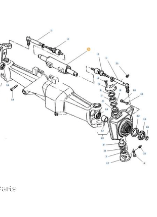 Massey Ferguson Steering Cylinder - 3428762M92 | OEM | Massey Ferguson parts | Steering Pumps & Reservoirs-Massey Ferguson-2WD Parts,Axles & Power Train,Cylinder Assemblies,Farming Parts,Front Axle & Steering,Steering Cylinders,Tractor Parts