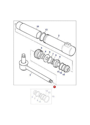 Steering Cylinder - 3774728M91 - Massey Tractor Parts