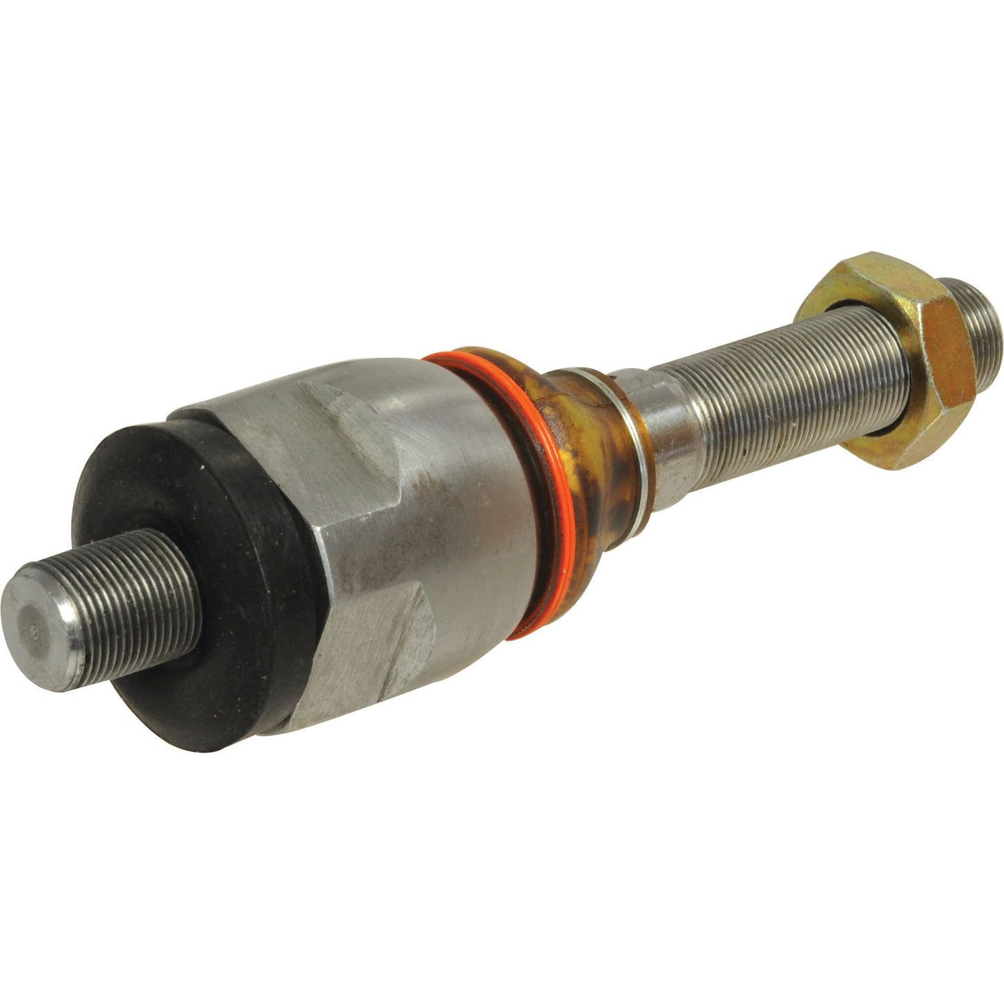 Close-up view of a metal automotive steering joint with a threaded rod and hex nut, featuring a protective boot and an orange ring. The Sparex component (Model S.65864) is available in sizes M22 x 1.5 and M24 x 1.5, with an overall length of 210mm.