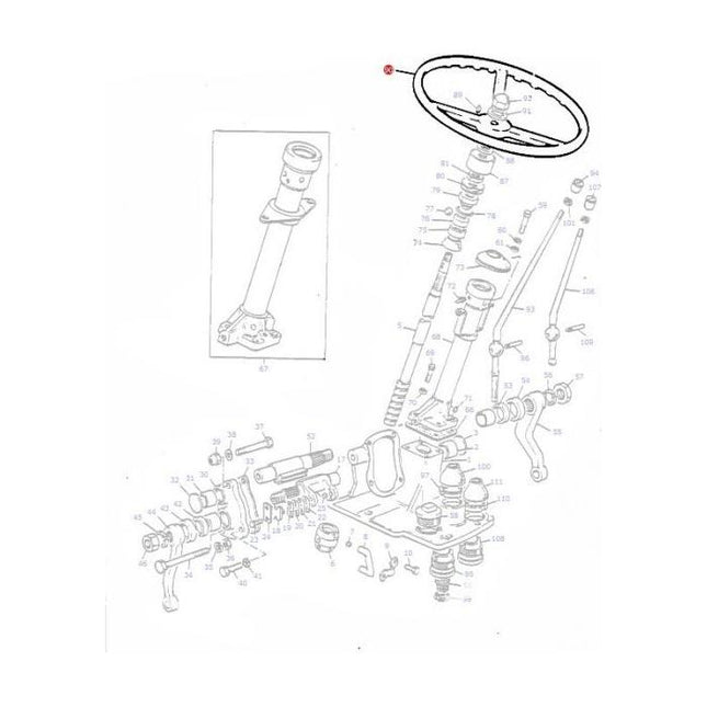 Steering Wheel - 180576M1 - Massey Tractor Parts