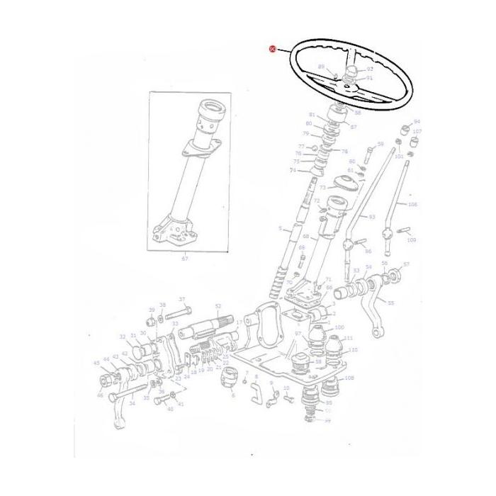 Steering Wheel - 180576M1 - Massey Tractor Parts