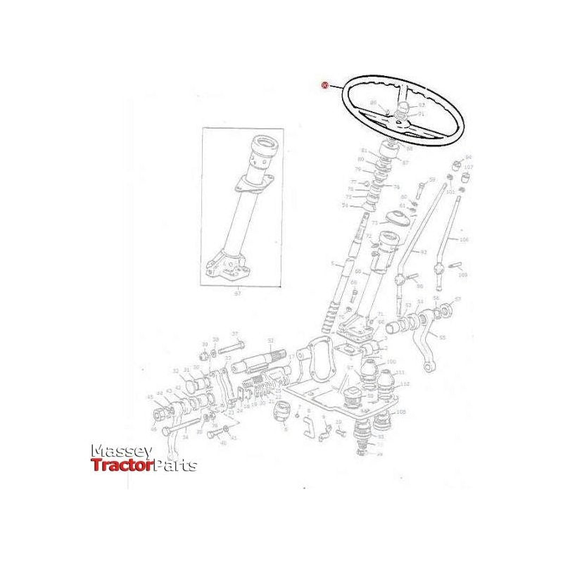 Massey Ferguson Steering Wheel - 180576M1 | OEM | Massey Ferguson parts | Steering Boxes-Massey Ferguson-Axles & Power Train,Farming Parts,Front Axle & Steering,Steering Wheels,Tractor Parts