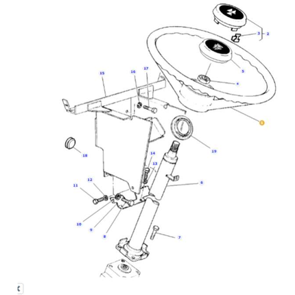 Massey Ferguson Steering Wheel - 3774930M1 | OEM | Massey Ferguson parts | Steering Boxes-Massey Ferguson-Axles & Power Train,Farming Parts,Front Axle & Steering,Steering Wheels,Tractor Parts