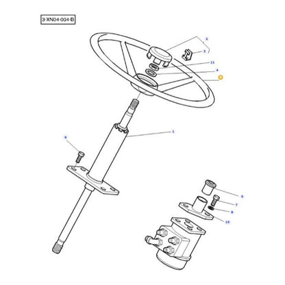Steering Wheel - 3819765M2 - Massey Tractor Parts