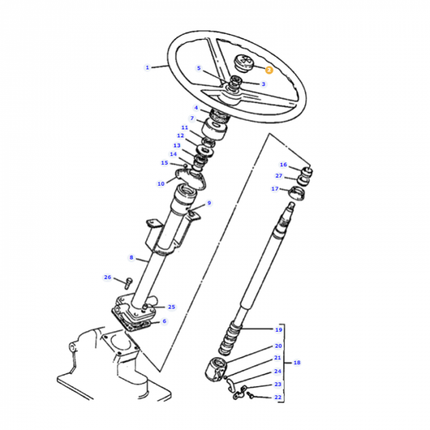 Steering Wheel Cap - 3759496M91 - Massey Tractor Parts