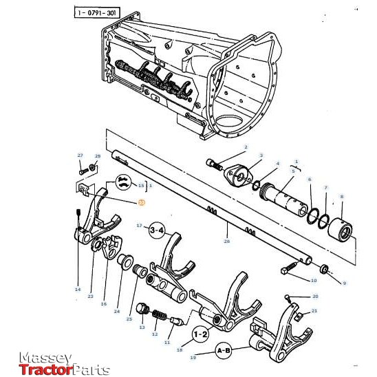 Massey Ferguson Stop - 3617588M1 | OEM | Massey Ferguson parts | Linkage-Massey Ferguson-Axles & Power Train,Farming Parts,Levers & Selectors,Tractor Parts,Transmission