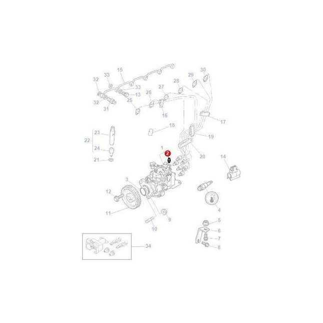 Stop Solenoid - 4224321M1 - Massey Tractor Parts
