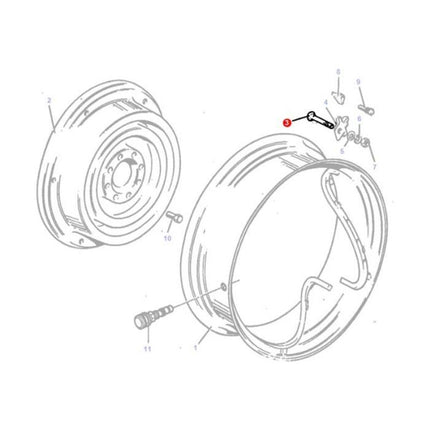 Stud Disc Rim - 364424X1 - Massey Tractor Parts