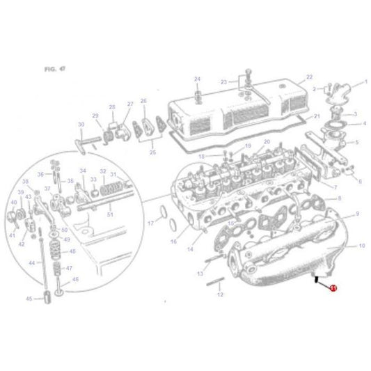 Stud Exhaust Elbow 20c - 891933M1 - Massey Tractor Parts