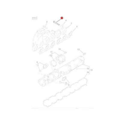 Stud Exhaust Manifold - 4225158M1 - Massey Tractor Parts