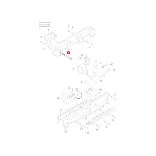 Stud Exhaust Manifold - V546801960 - Massey Tractor Parts