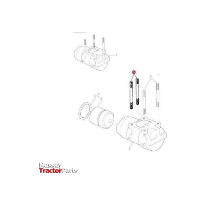 Massey Ferguson Stud Lift Cylinder - 1667579M2 | OEM | Massey Ferguson parts | Linkage-Massey Ferguson-Farming Parts,Hydraulic Cylinders & Rams,Hydraulics,Tractor Hydraulic,Tractor Parts