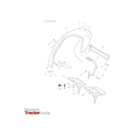 Massey Ferguson Stud M6x16 - 3011669X1 | OEM | Massey Ferguson parts | Fenders-Massey Ferguson-Cabin & Body Panels,Farming Parts,Fenders,Tractor Body,Tractor Parts