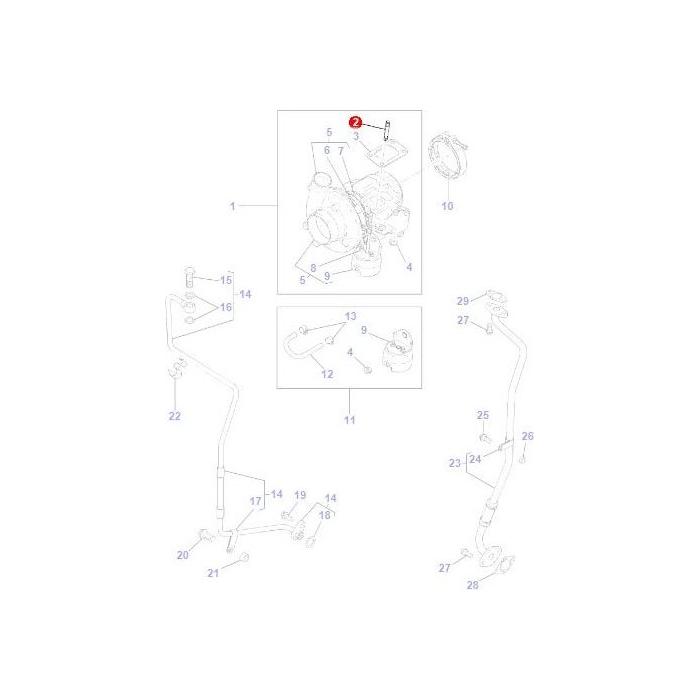 Stud Turbo Fixing - 4222787M1 - Massey Tractor Parts