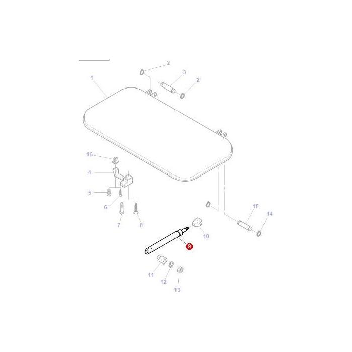 Sunroof Strut - 3901826M91 - Massey Tractor Parts