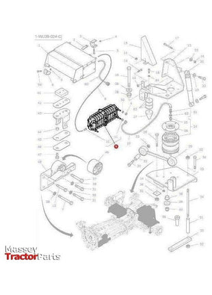 Massey Ferguson Suspension Accumulator - 4293526M92 | OEM | Massey Ferguson parts | Cab Interior-Massey Ferguson-Cab Mounts,Cabin & Body Panels,Farming Parts,Tractor Body,Tractor Parts