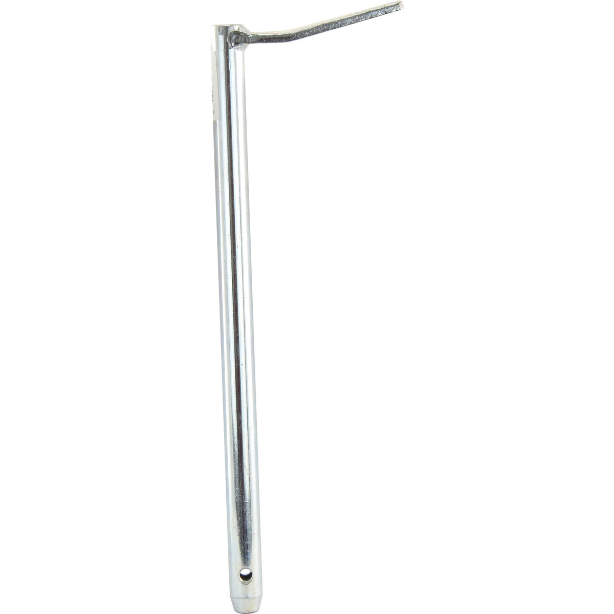 Close-up of a silver swing drawbar hinge pin, measuring 19x297mm, with a slightly angled top and a hole at the bottom, reminiscent of the sturdy design you might find in reliable equipment like those under the Sparex Brand (Sparex Part No.S.2731).