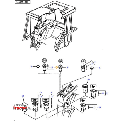 Massey Ferguson Switch 4WD - 3385822M1 | OEM | Massey Ferguson parts | Engine Electrics and Instruments-Massey Ferguson-Farming Parts,Lighting & Electrical Accessories,Push Pull Switches,Switches & Sensors,Tractor Parts