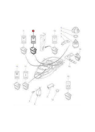Massey Ferguson Switch 4wd - 4290439M1 | OEM | Massey Ferguson parts | Instrument Panels-Massey Ferguson-Farming Parts,Lighting & Electrical Accessories,Rocker Switches & Components,Switches & Sensors,Tractor Parts