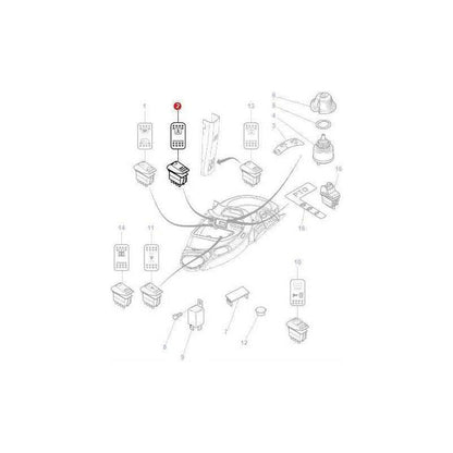 Massey Ferguson Switch 4wd - 4290439M1 | OEM | Massey Ferguson parts | Instrument Panels-Massey Ferguson-Farming Parts,Lighting & Electrical Accessories,Rocker Switches & Components,Switches & Sensors,Tractor Parts