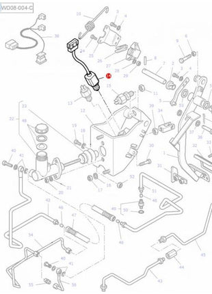 Switch Clutch Pedal - 4295389M4 - Massey Tractor Parts