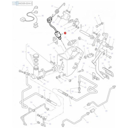 Switch Clutch Pedal - 4295389M4 - Massey Tractor Parts