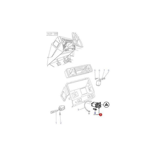 Switch Hazard Lights - 3581474M91 - Massey Tractor Parts